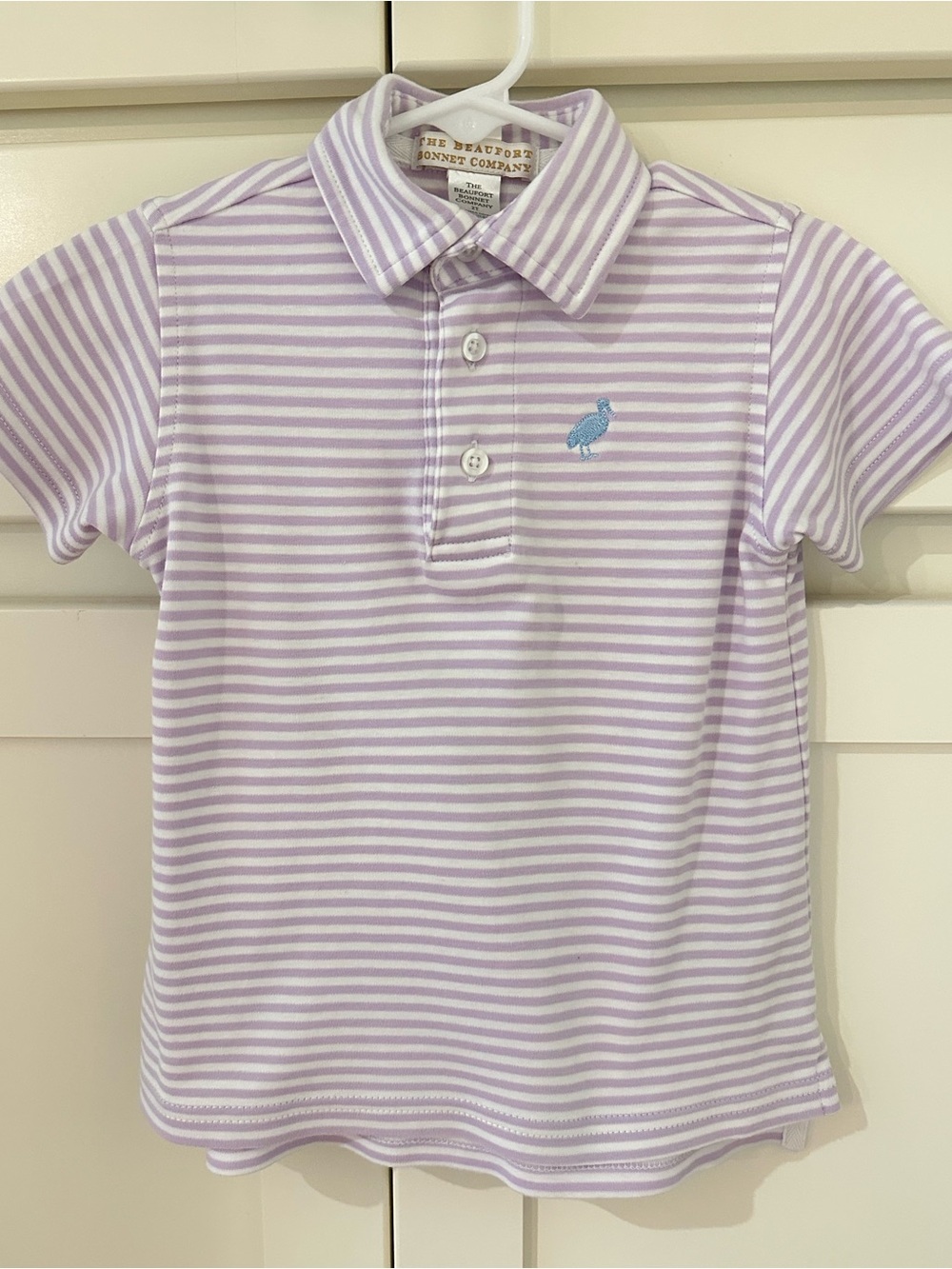 The Beaufort Bonnet Company  Polo Shirt - Lavender & White